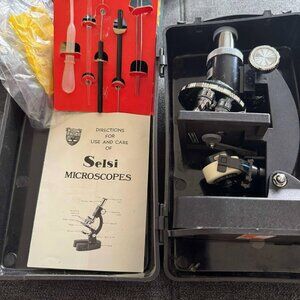 Vintage Selsi Microscope 150x–600x – Excellent Condition